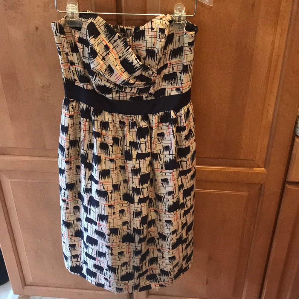 NWT- Strapless multicolored Anthropologie dress